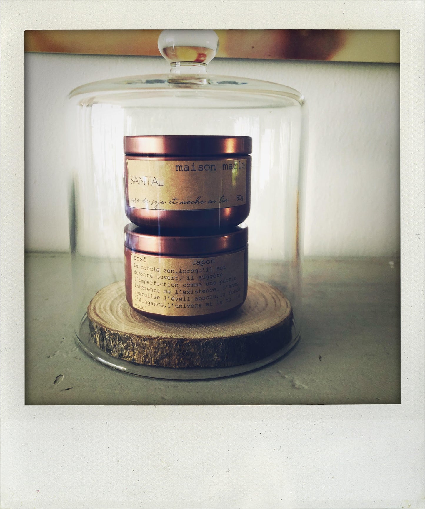 bougie naturelle Santal et mot doux