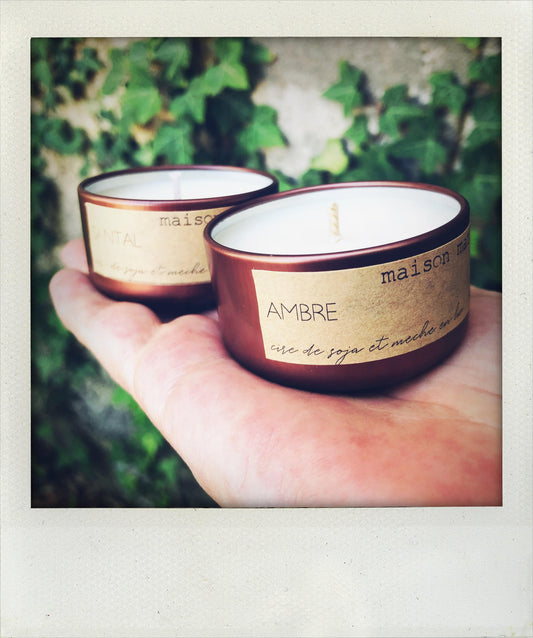 duo de bougies Ambre & Santal