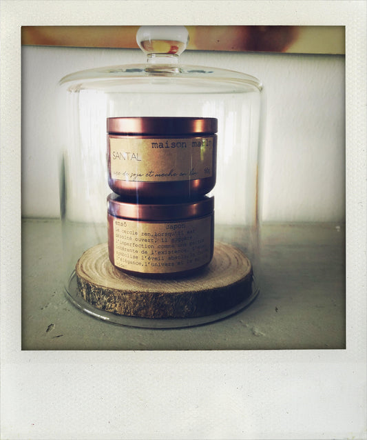 bougie naturelle Santal et mot doux
