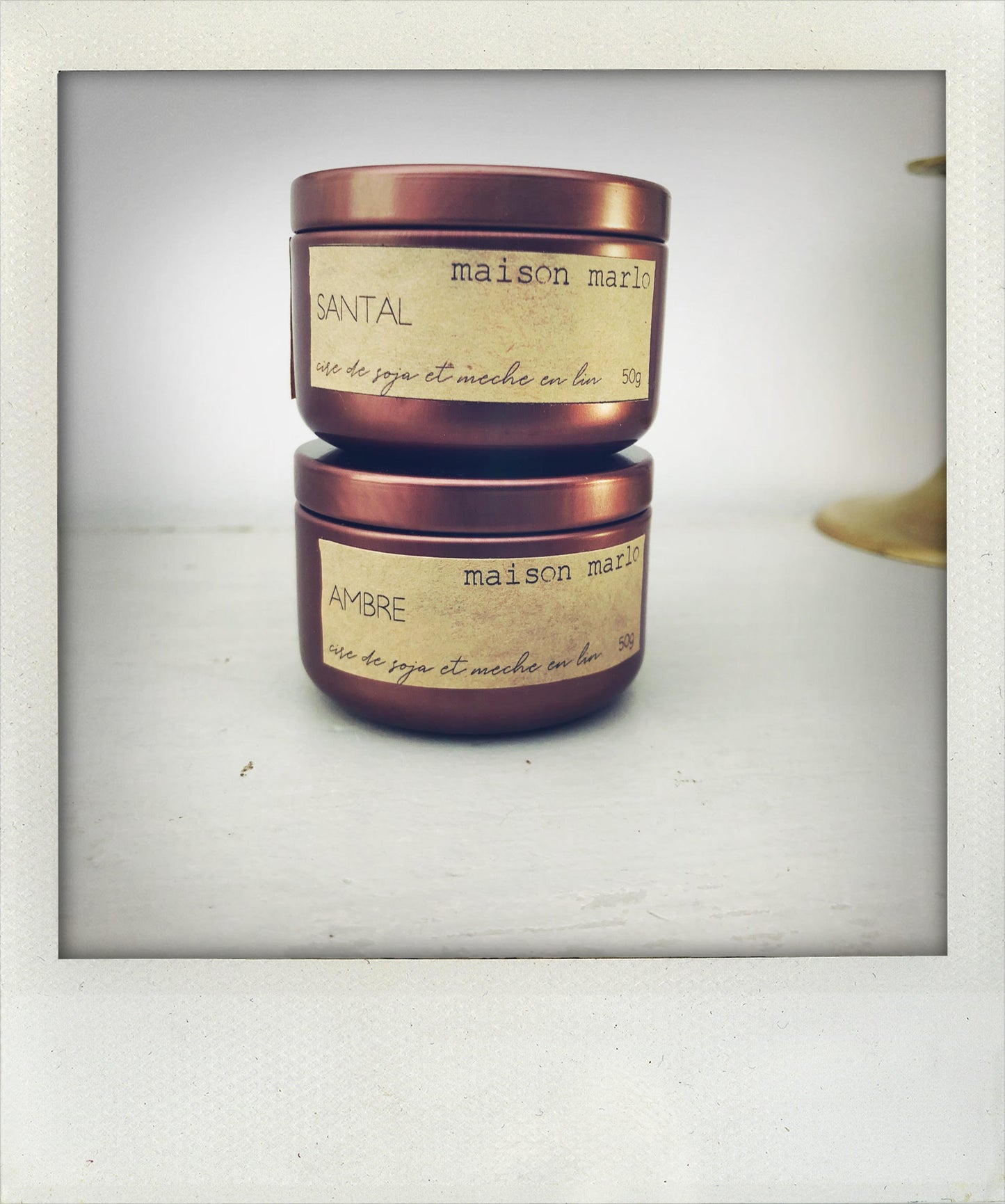 duo de bougies Ambre & Santal