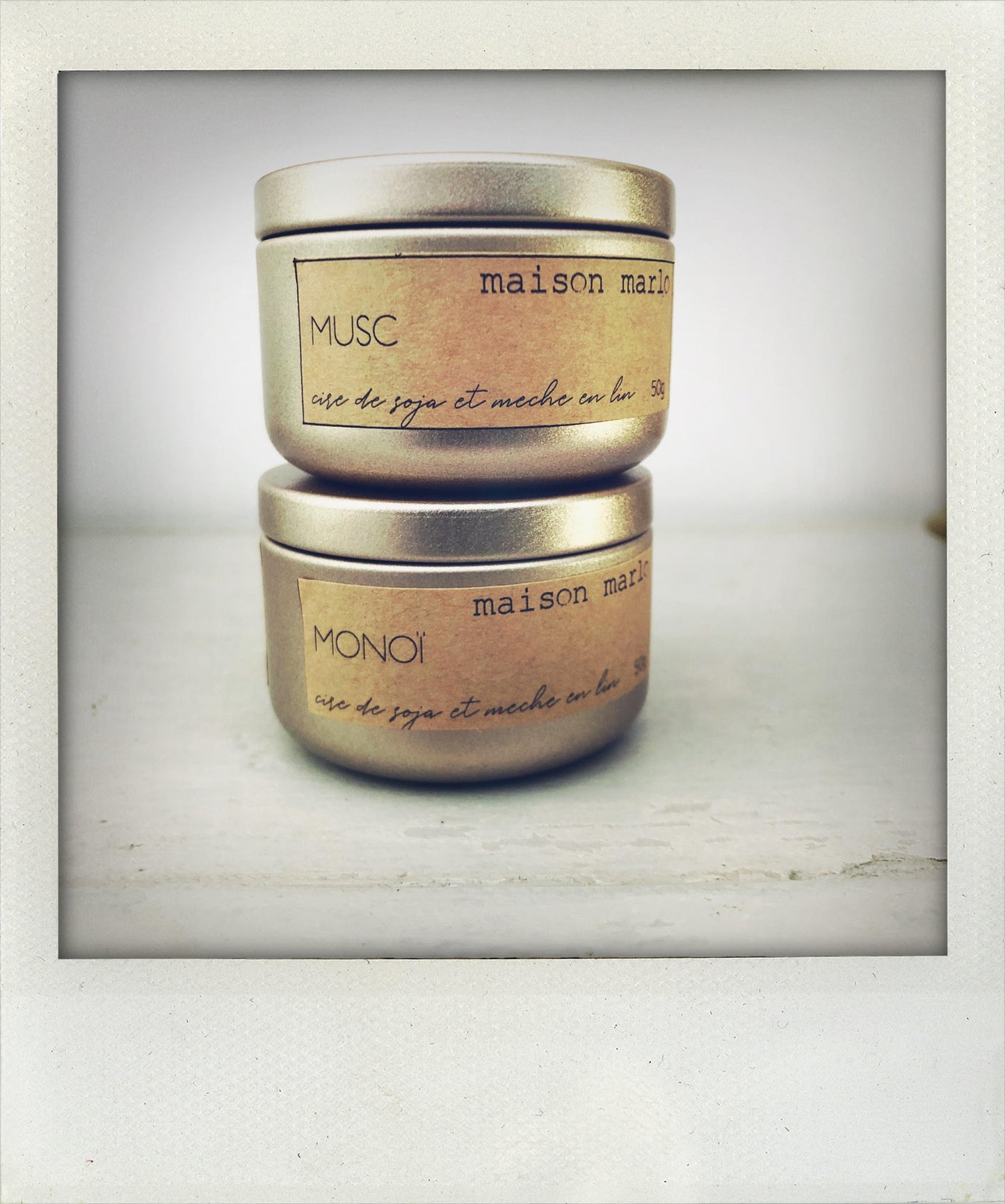 duo de bougies Musc & Monoï